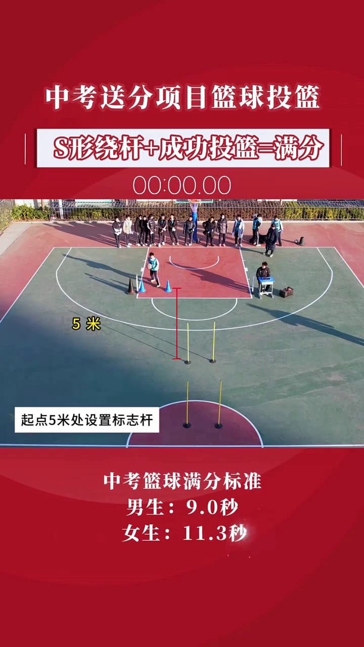 中考体育篮球绕杆训练方法